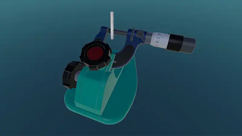 Length measurement with a micrometer