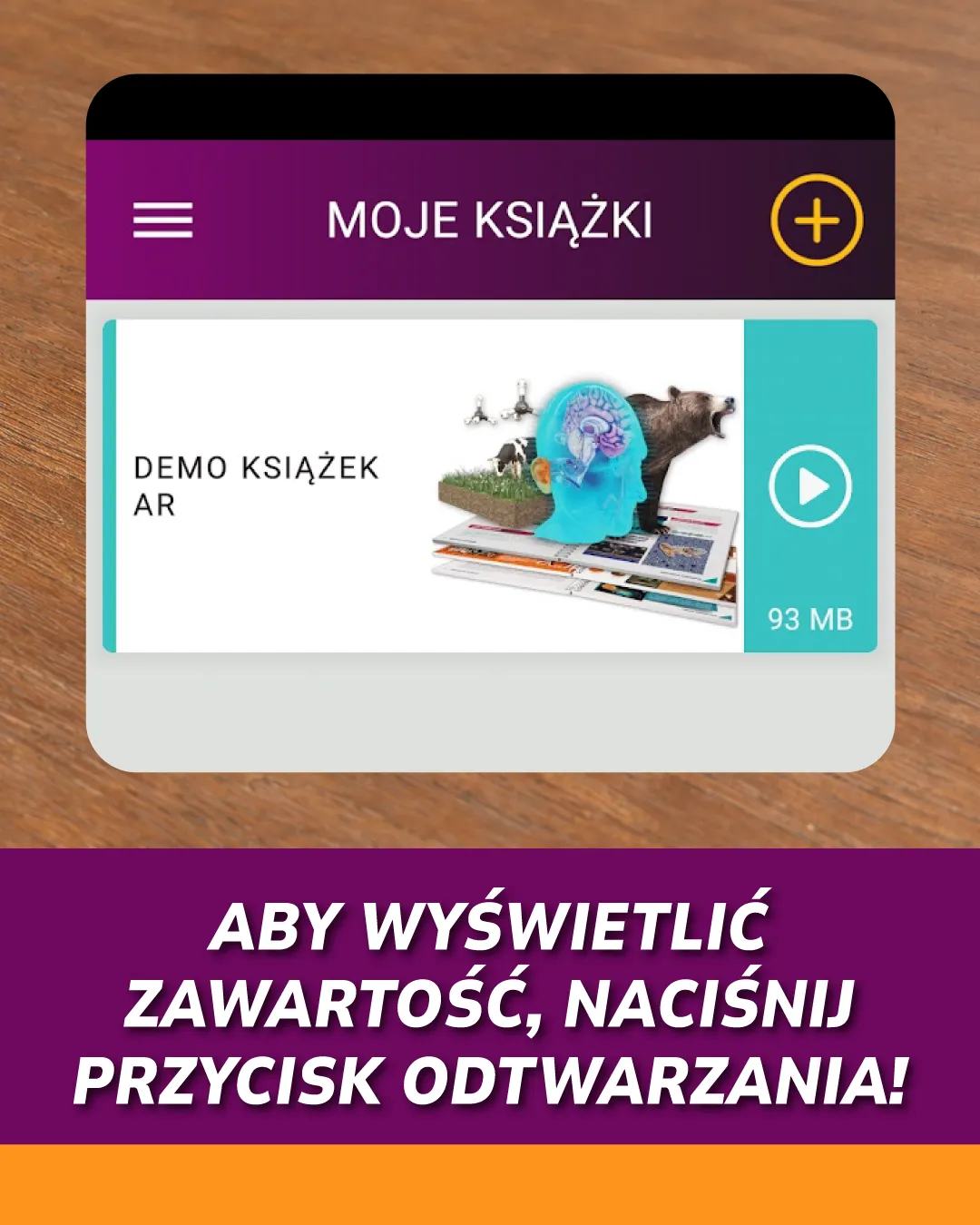 Aby wyświetlić zawartość, naciśnij przycisk odtwarzania!